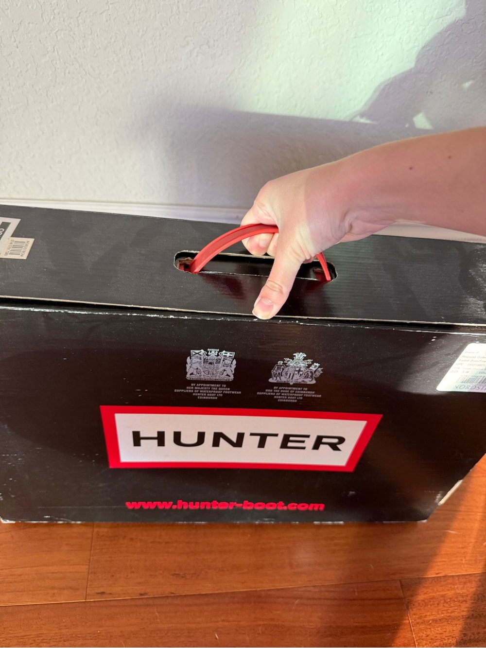 Hunter Black and Red Branded Shoe Box - Picture 4 of 8